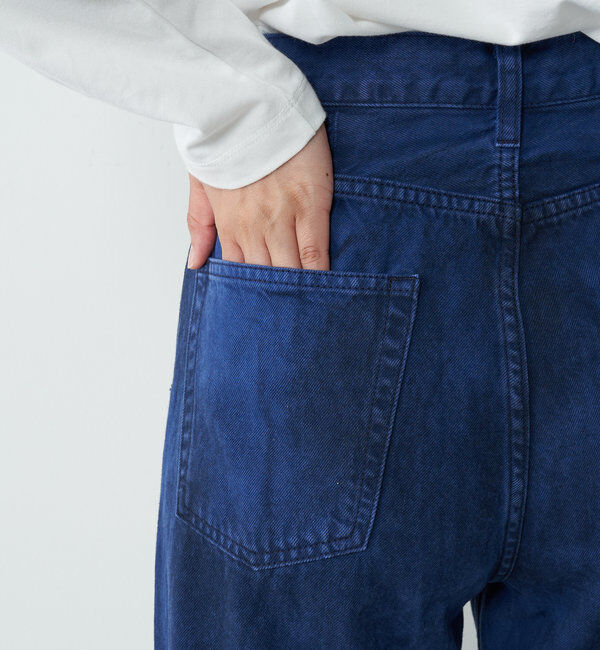  「【ai no de】ogamoレザーライクバギーパンツ」|デニム|