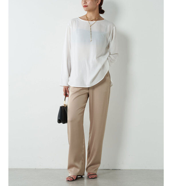  「ラウンドブラウスTee」|シャツ・ブラウス|