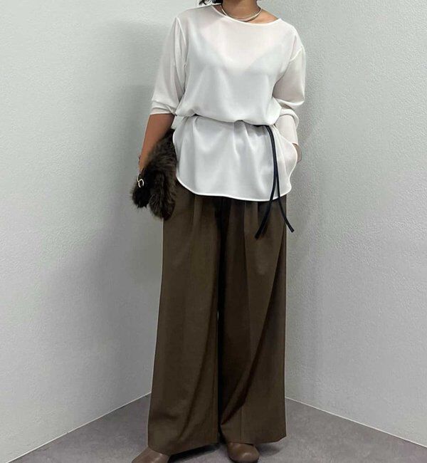  「ラウンドブラウスTee」|シャツ・ブラウス|