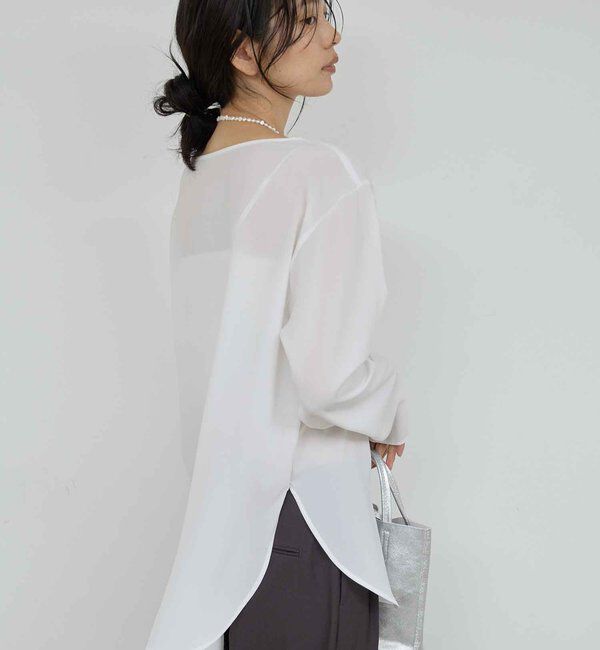  「ラウンドブラウスTee」|シャツ・ブラウス|