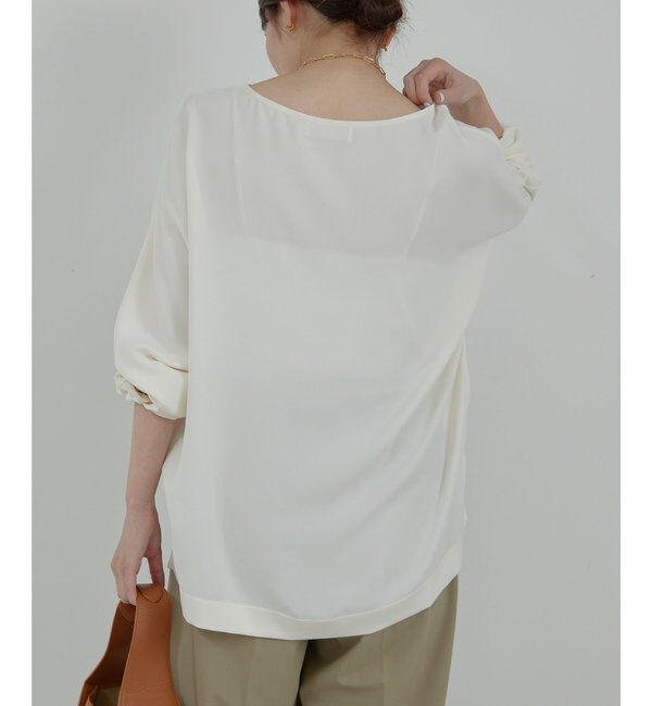  「バックサテンヘムブラウス」|シャツ・ブラウス|