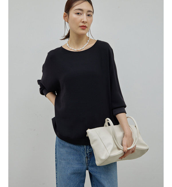  「バックサテンヘムブラウス」|シャツ・ブラウス|