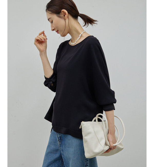  「バックサテンヘムブラウス」|シャツ・ブラウス|