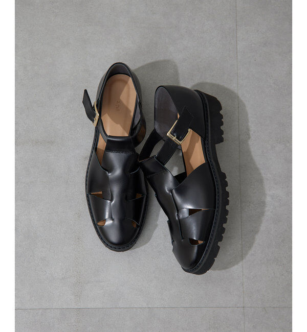  「【2.718】ボリュームグルカサンダル」|サンダル|ブラック