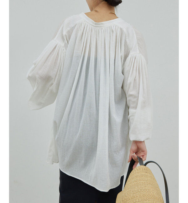  「ガーゼ比翼ブラウス」|シャツ・ブラウス|