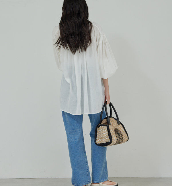  「ガーゼ比翼ブラウス」|シャツ・ブラウス|