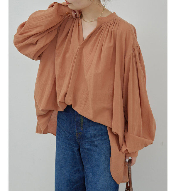  「ガーゼ比翼ブラウス」|シャツ・ブラウス|