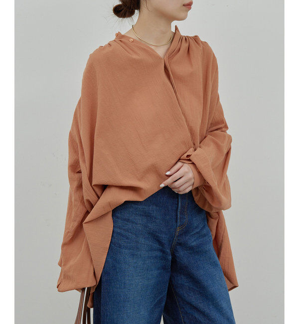  「ガーゼ比翼ブラウス」|シャツ・ブラウス|