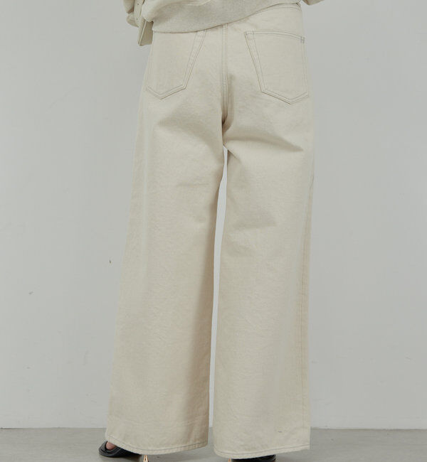  「【HERITANOVUM】デニムワイドストレートパンツ」|チノ|