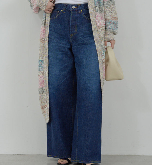  「【HERITANOVUM】デニムワイドストレートパンツ」|チノ|