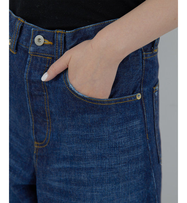  「【HERITANOVUM】デニムワイドストレートパンツ」|チノ|