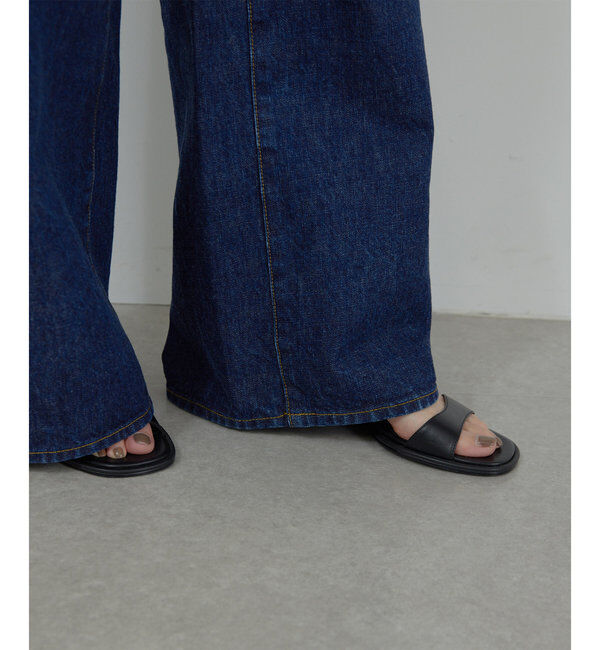  「【HERITANOVUM】デニムワイドストレートパンツ」|チノ|