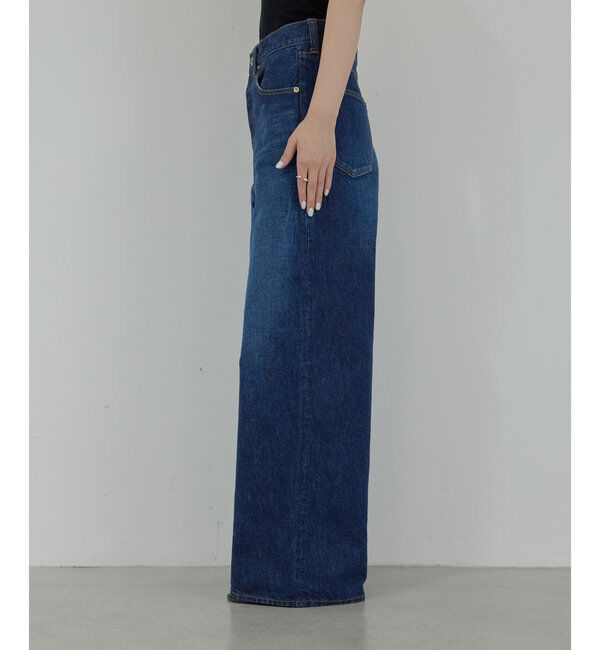  「【HERITANOVUM】デニムワイドストレートパンツ」|チノ|