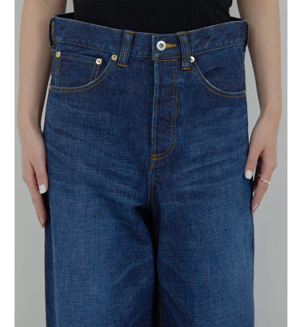  「【HERITANOVUM】デニムワイドストレートパンツ」|チノ|