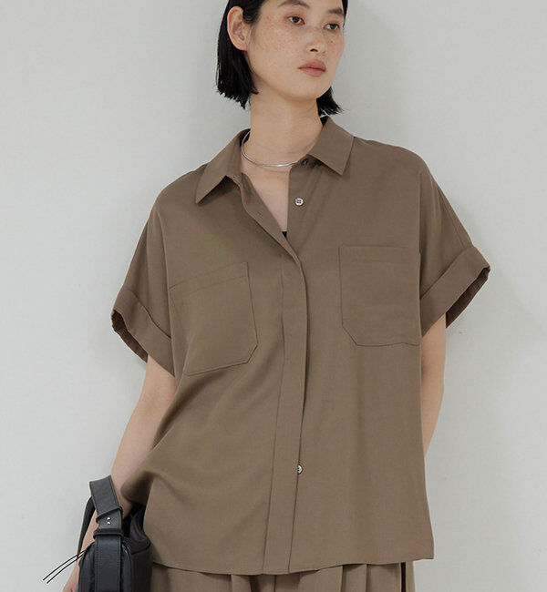  「【セットアップ対応】ミリタリーハーフスリーブシャツ」|シャツ・ブラウス|