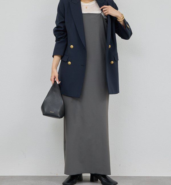  「【3サイズ展開】ストレッチマキシキャミワンピース」|ワンピース|