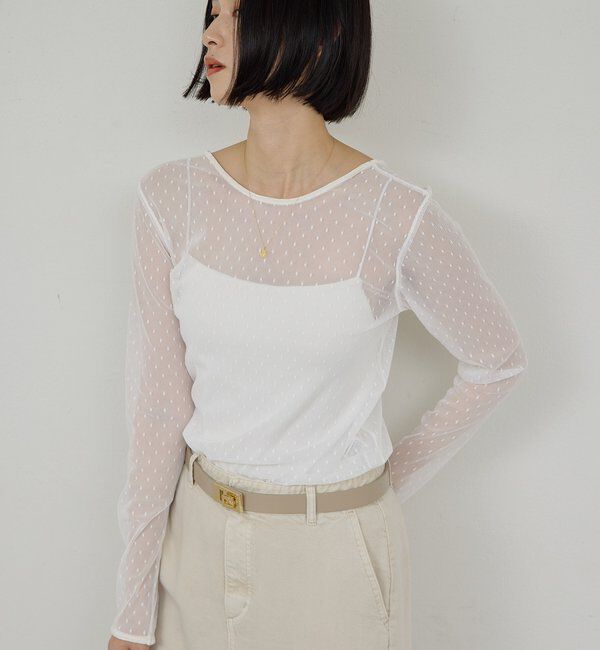  「【2way】チュールプルオーバー」|Tシャツ・カットソー|