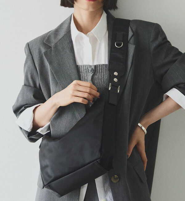  「ナイロン2WAYミニショルダーバッグ」|ショルダー・メッセンジャー|ブラック