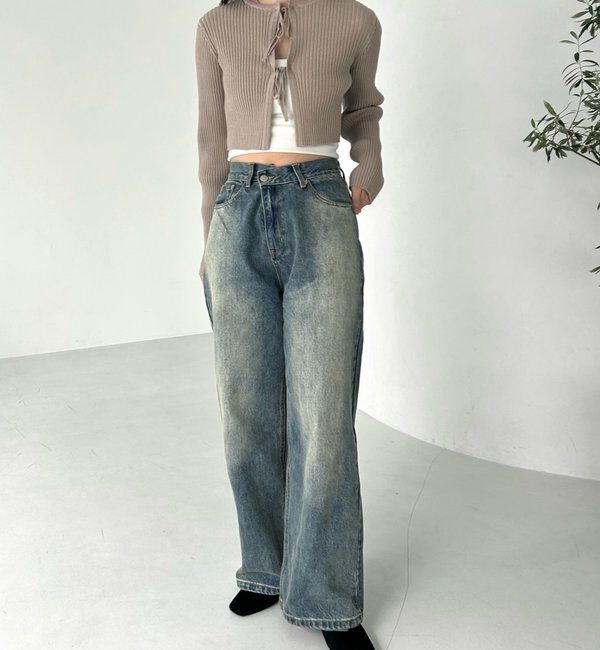  「【5色展開】ラメリボンカーディガン」|カーディガン|