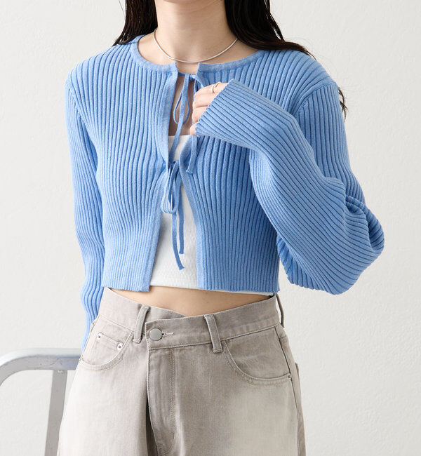  「【5色展開】ラメリボンカーディガン」|カーディガン|