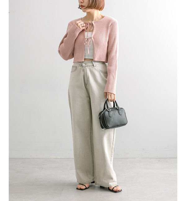  「【5色展開】ラメリボンカーディガン」|カーディガン|