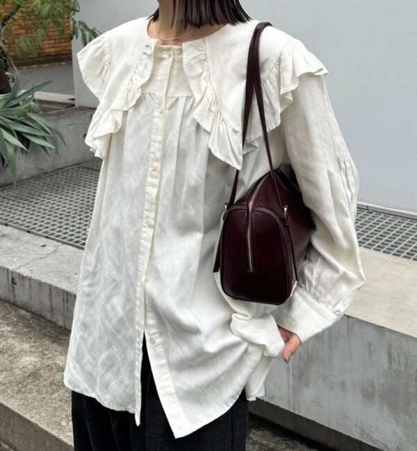  「襟フリルブラウス」|シャツ・ブラウス|