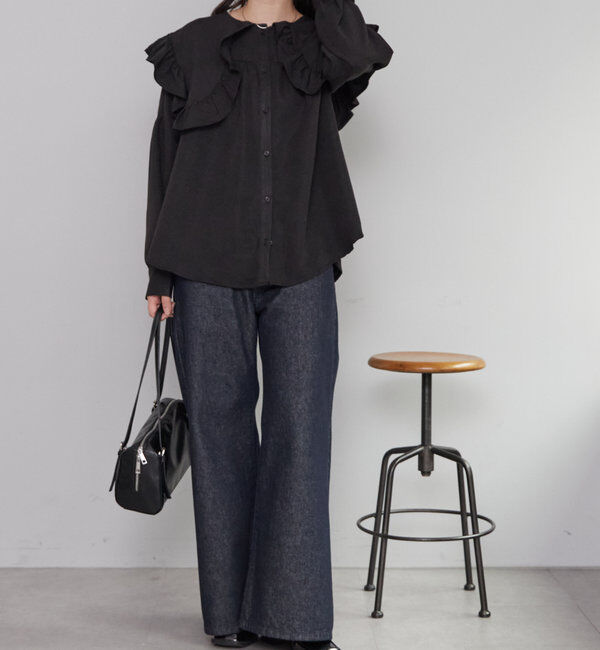  「襟フリルブラウス」|シャツ・ブラウス|