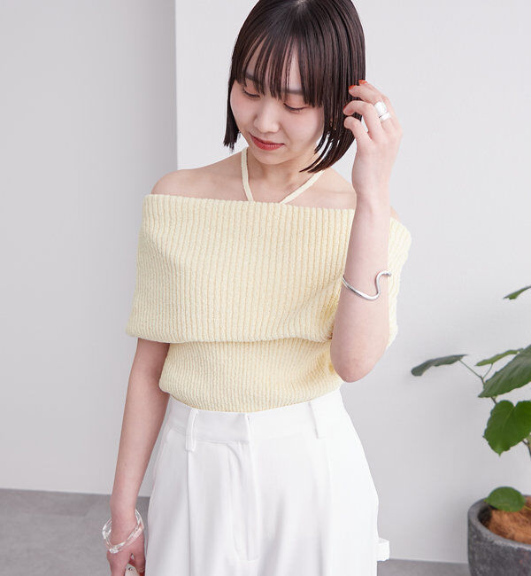  「ブークレオフショルニット」|ニット・セーター|