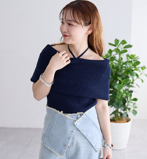  「ブークレオフショルニット」|ニット・セーター|