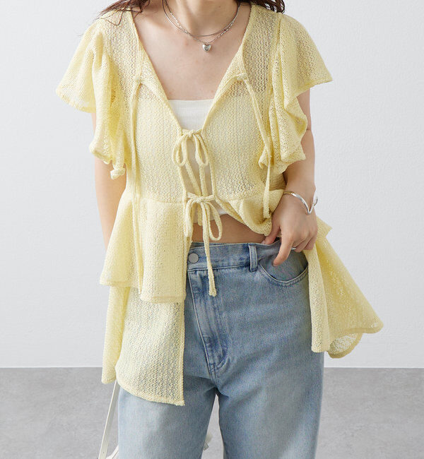  「ペプラムリボンチュニック」|シャツ・ブラウス|