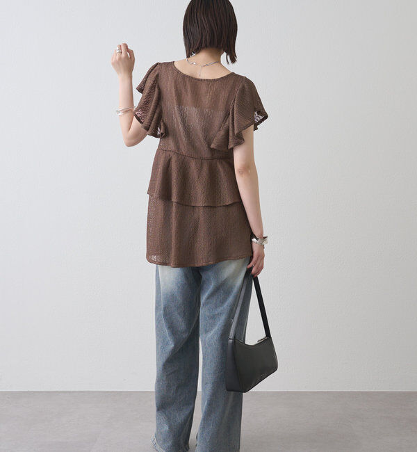  「ペプラムリボンチュニック」|シャツ・ブラウス|