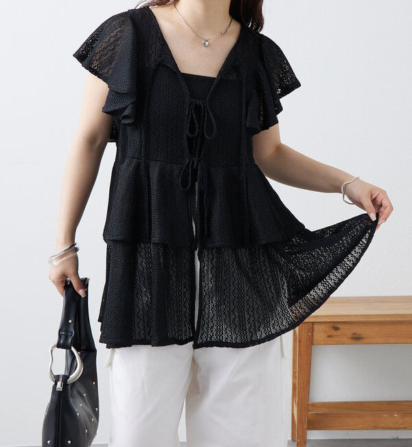  「ペプラムリボンチュニック」|シャツ・ブラウス|