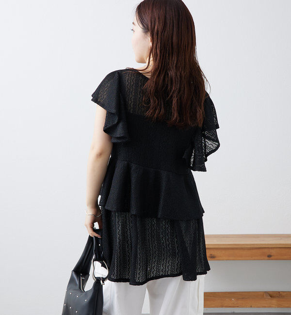  「ペプラムリボンチュニック」|シャツ・ブラウス|