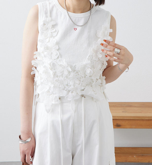  「フラワーキャミ」|シャツ・ブラウス|オフホワイト