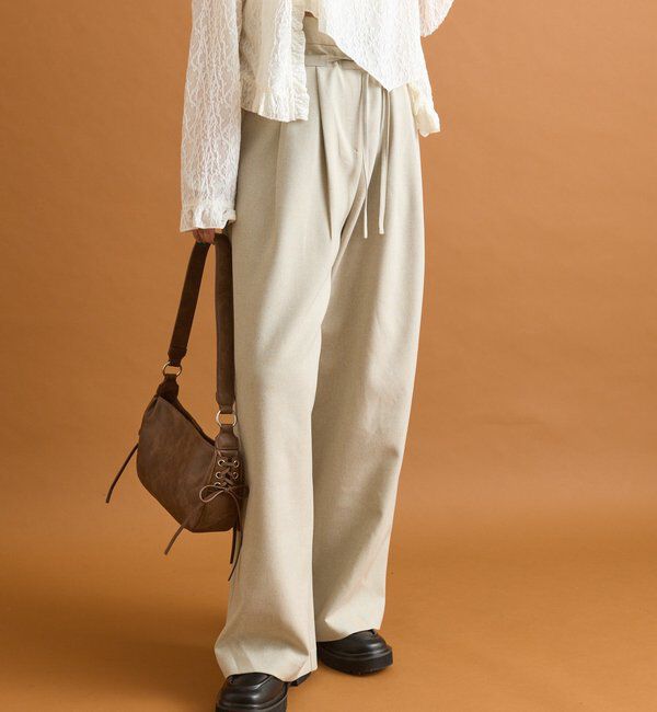  「ドロストダブルベルトパンツ」|チノ|