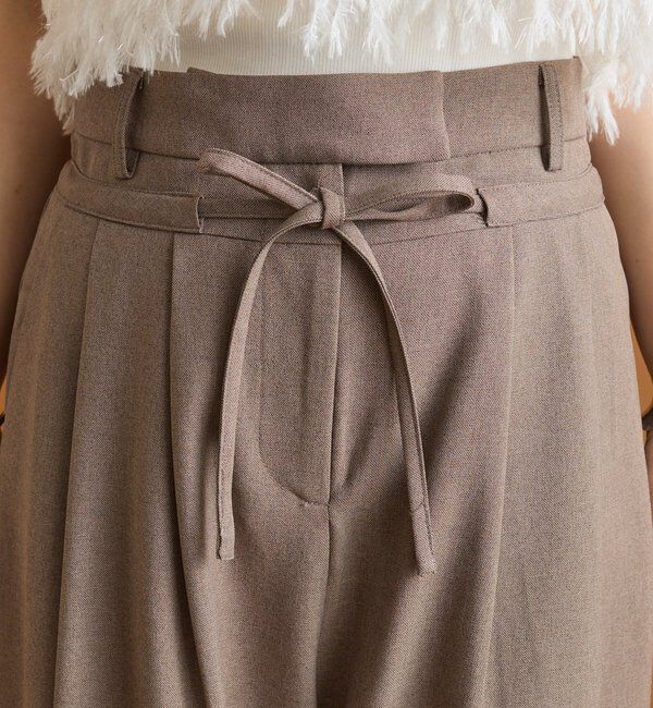  「ドロストダブルベルトパンツ」|チノ|