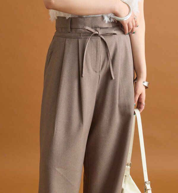  「ドロストダブルベルトパンツ」|チノ|