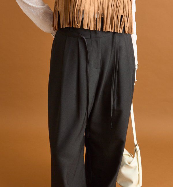  「ドロストダブルベルトパンツ」|チノ|