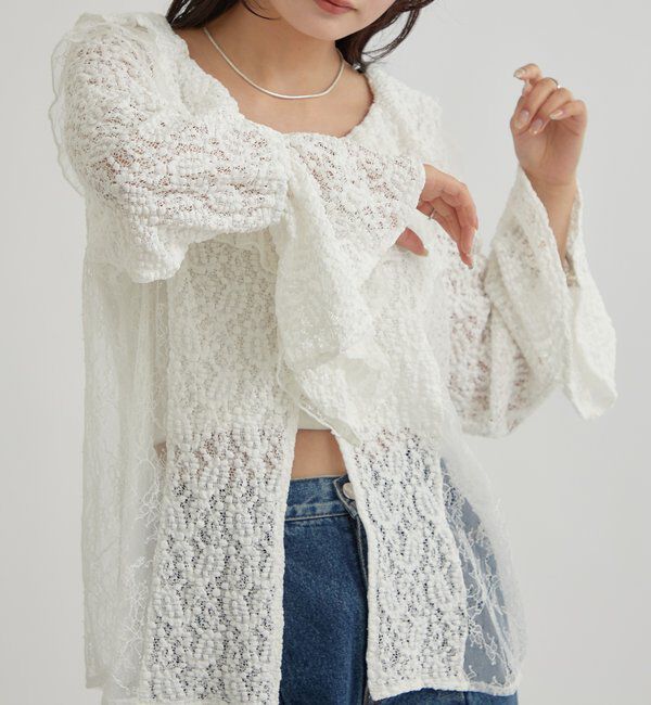  「レース切替ブラウス」|シャツ・ブラウス|