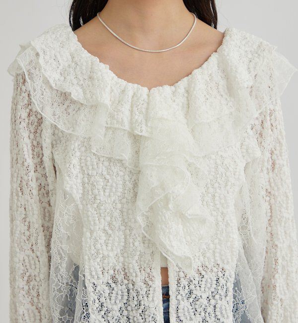  「レース切替ブラウス」|シャツ・ブラウス|