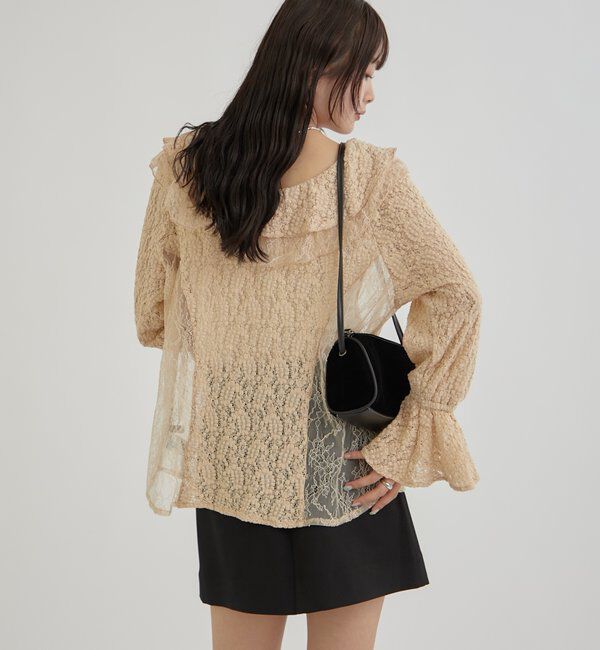  「レース切替ブラウス」|シャツ・ブラウス|