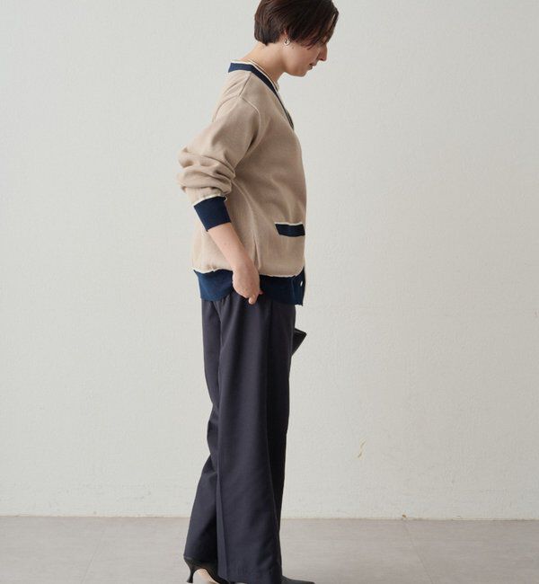  「配色ラインニットカーデ」|ニット・セーター|