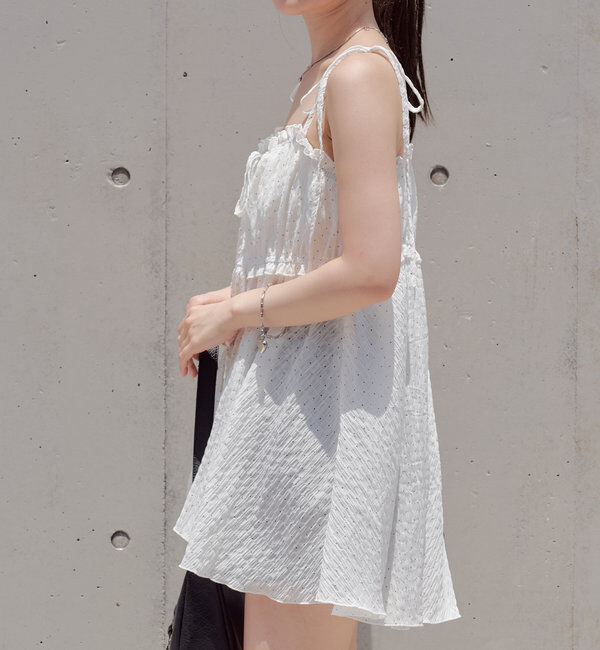  「【WEB限定/REVIVAL】肩リボンキャミチュニック水着３点セット」|ビキニ|