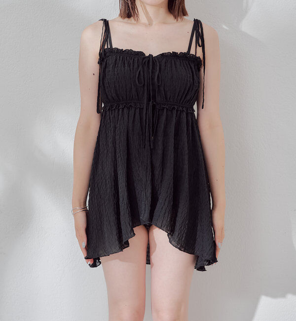  「【WEB限定/REVIVAL】肩リボンキャミチュニック水着３点セット」|ビキニ|