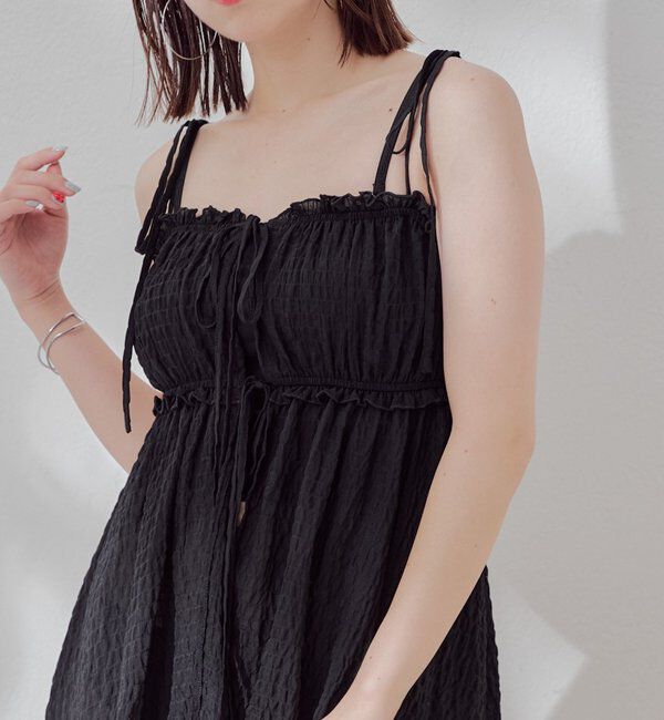  「【WEB限定/REVIVAL】肩リボンキャミチュニック水着３点セット」|ビキニ|