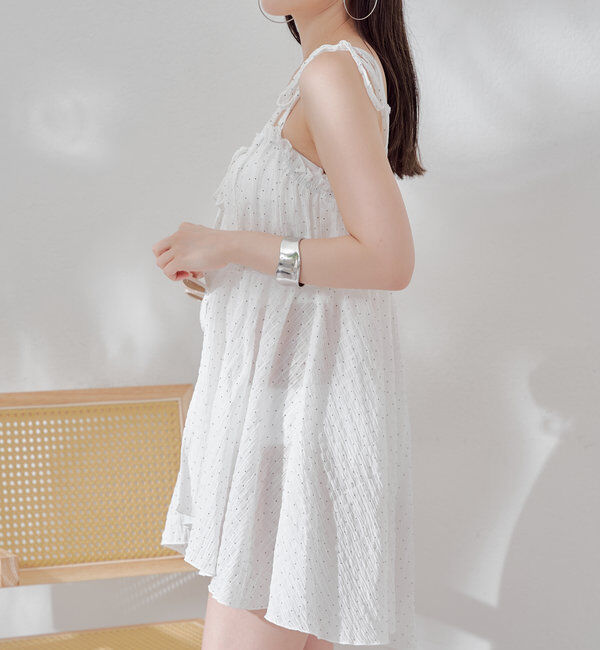  「【WEB限定/REVIVAL】肩リボンキャミチュニック水着３点セット」|ビキニ|