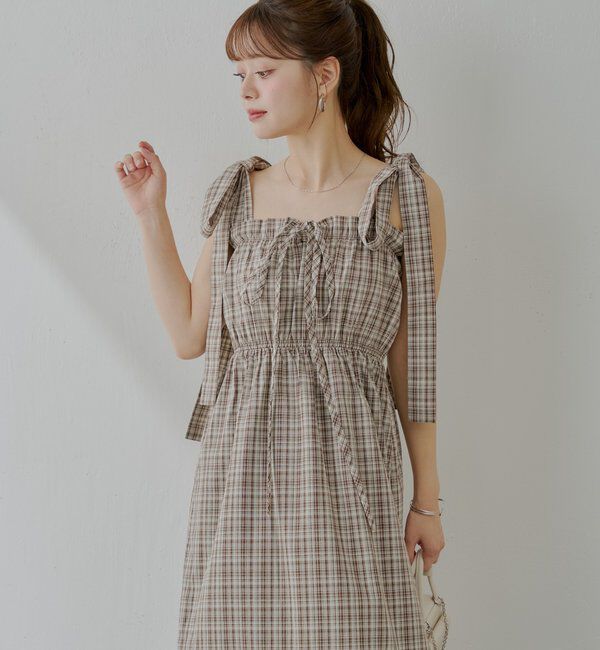  「【WEB限定/REVIVAL】肩リボンマルチwayタンクロングワンピース」|ワンピース|