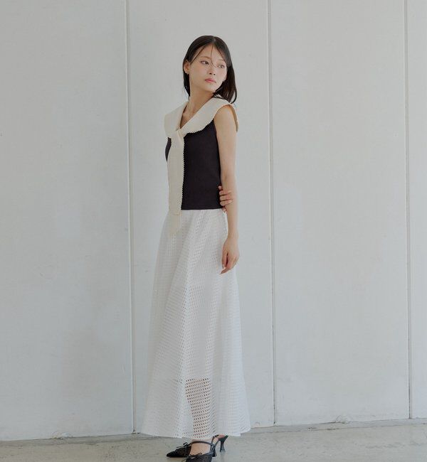  「【SALON by Chico/4色展開】セーラーノースリベスト」|ニット・セーター|