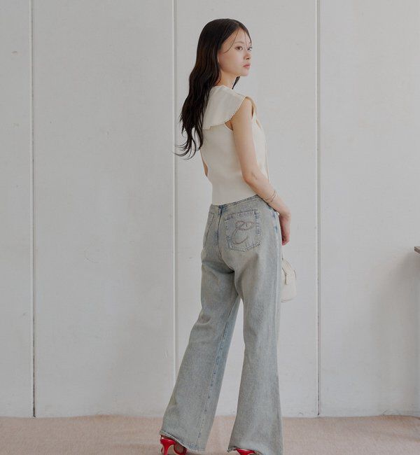  「【SALON by Chico/4色展開】セーラーノースリベスト」|ニット・セーター|