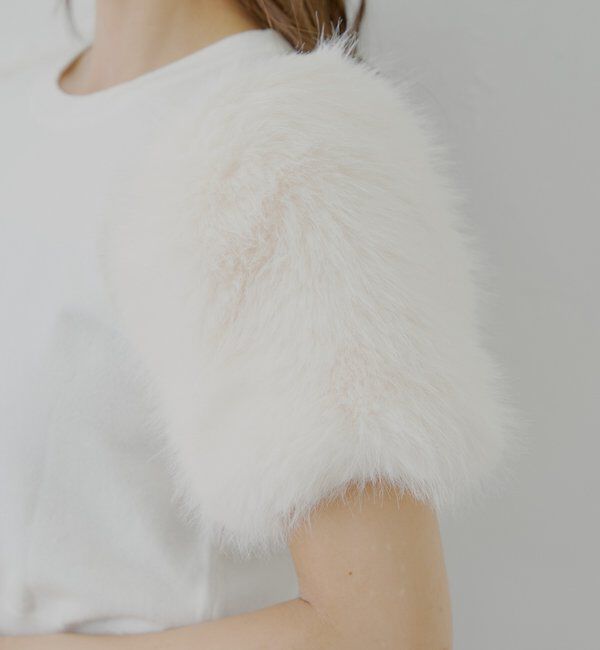  「袖ファー付パフニット」|ニット・セーター|